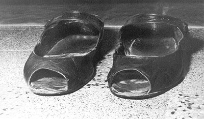 Padre Pio wore specially made shoes of soft leather with the top cut out because of the pain in his feet.