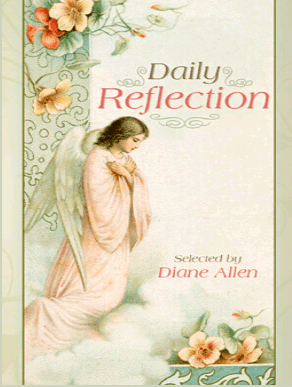 A book cover with an angel and the words " daily reflection ".