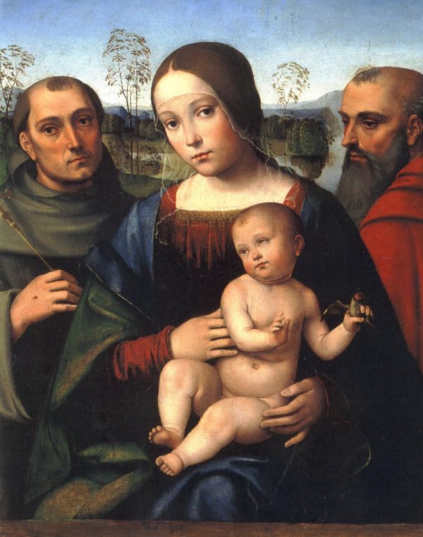 Virgin and Child with Bird