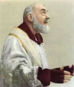 A painting of an old man wearing a white and red outfit.