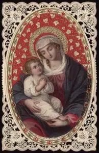 Painting of the Virgin Mary and Jesus.