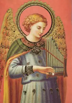 Angel playing a musical instrument.