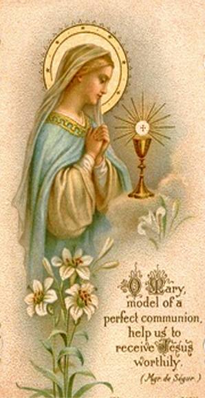 Virgin Mary, model of communion.