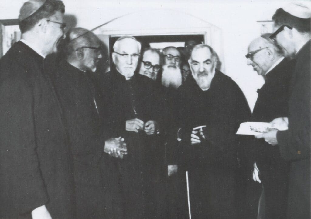 Group of men in clerical attire, black-and-white.